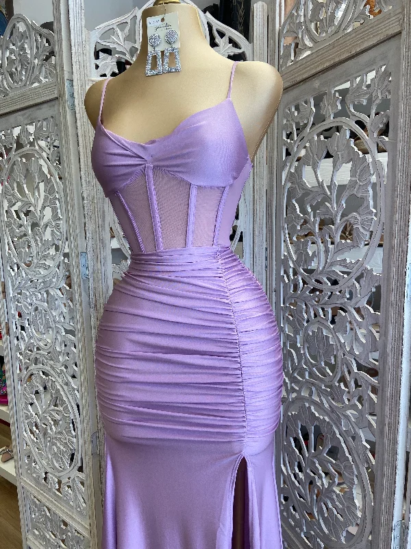 Lavender Mermaid Formal Dress