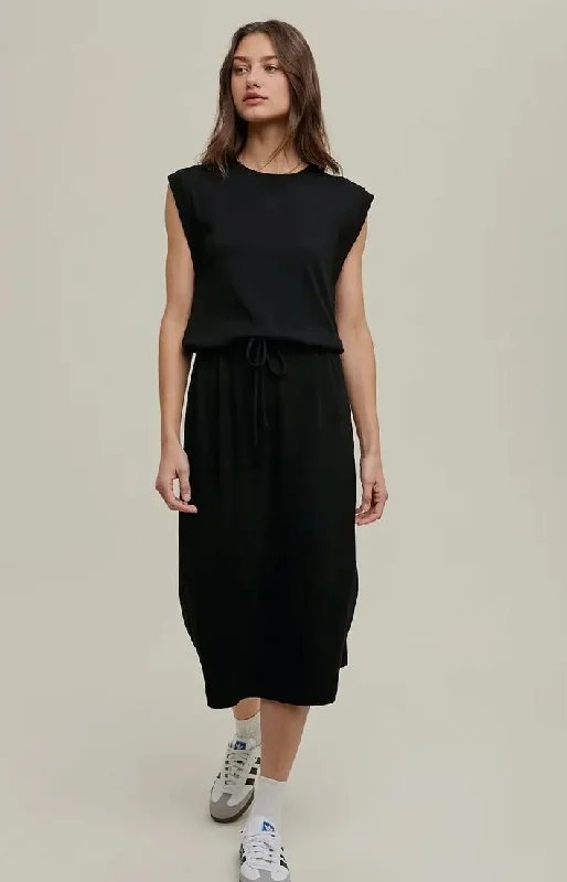 Black Classic Midi Dress