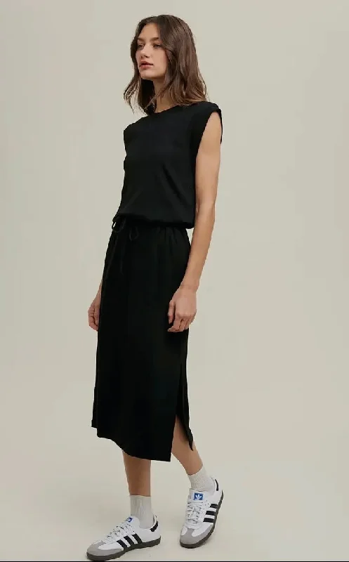 Black Classic Midi Dress