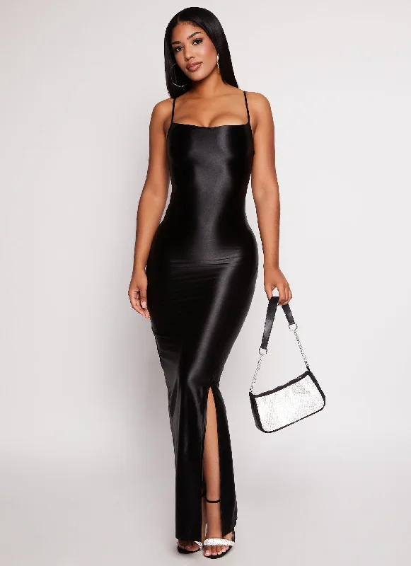 Side Slit Bodycon Maxi Dress