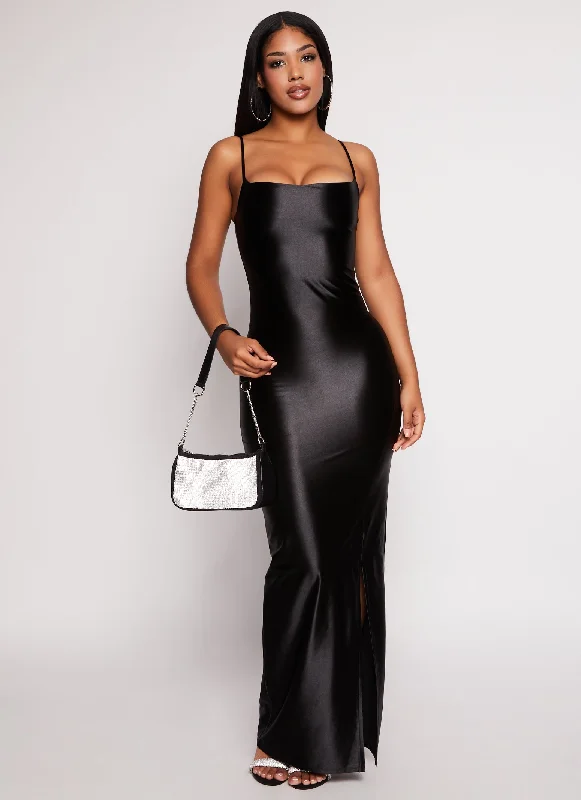 Side Slit Bodycon Maxi Dress