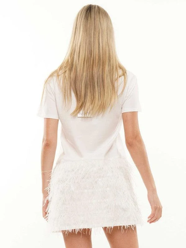 BRIDE Beaded Drop Waist T-Shirt Dress