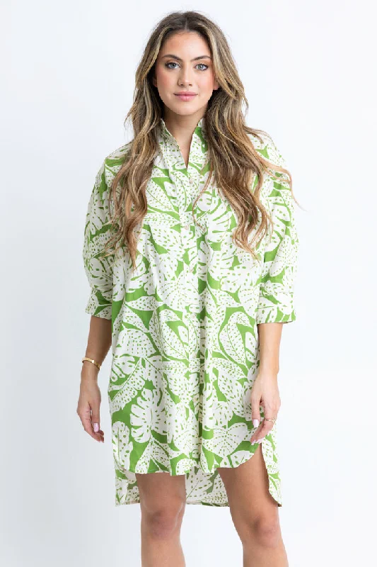 Ibiza Palm Shirt Dress