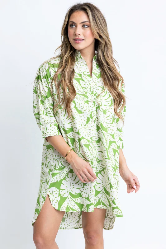 Ibiza Palm Shirt Dress