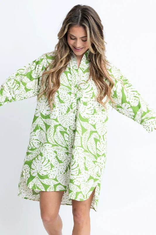 Ibiza Palm Shirt Dress