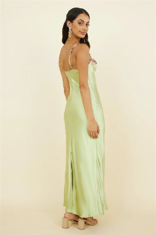 Magnetic Forces Maxi Dress Green