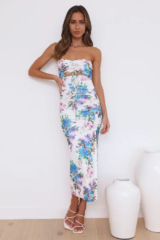 Poetic Beginnings Maxi Dress White