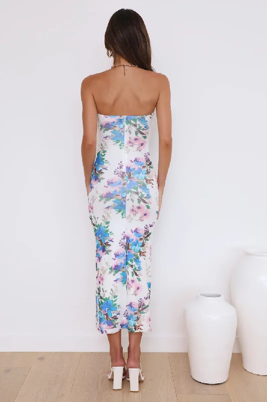 Poetic Beginnings Maxi Dress White