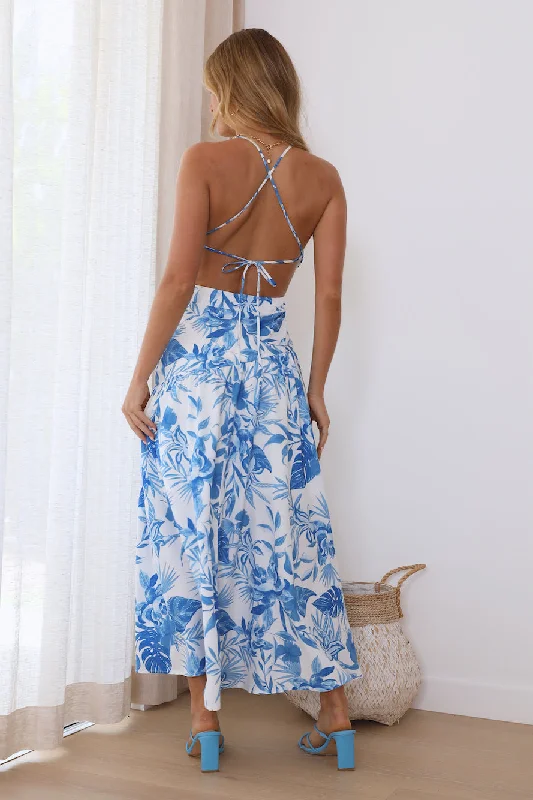 Step To It Maxi Dress Blue