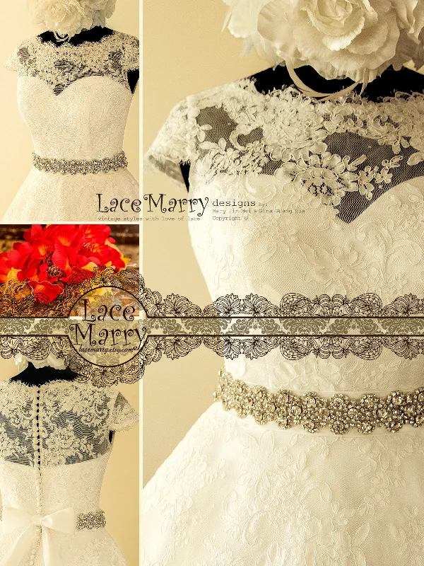 1950's Style Wedding Dress from Alencon Lace