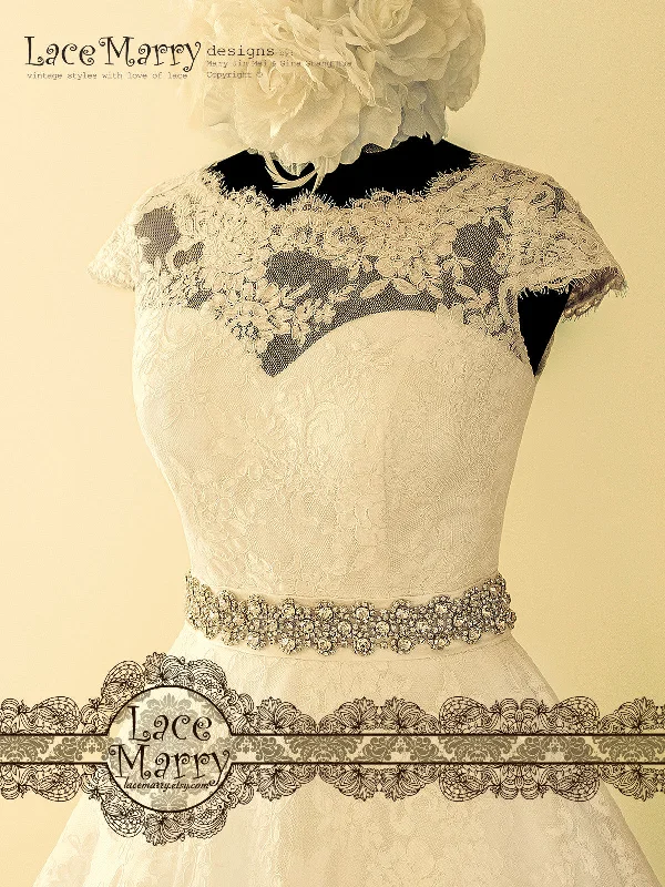 1950's Style Wedding Dress from Alencon Lace