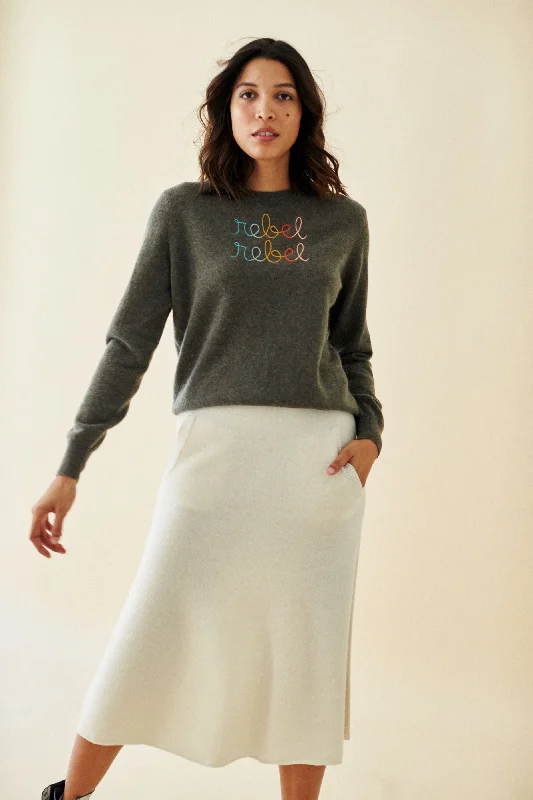 A-Line Cashmere Skirt