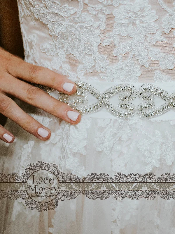 Boho Summer Wedding Dress with Airy Tulle Skirt