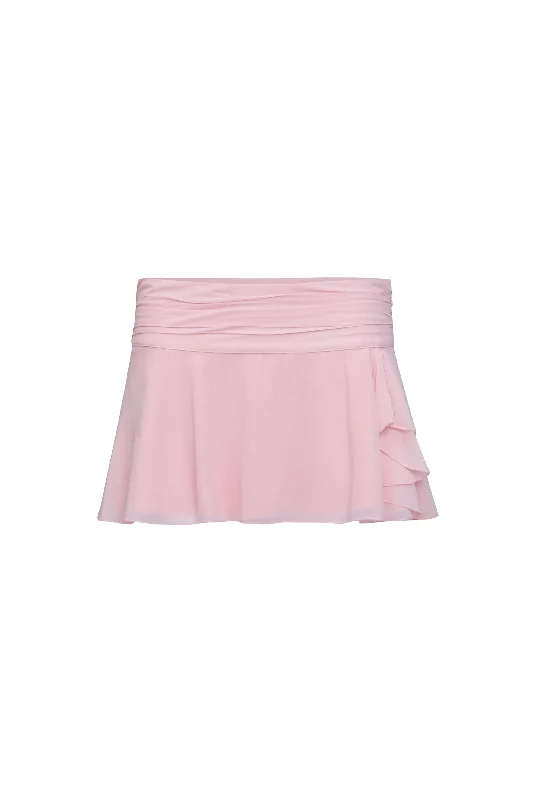 Chiffon Slit Mini Skirt