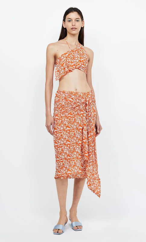 FIREFLY WRAP MIDI SKIRT - FIESTA FLORAL