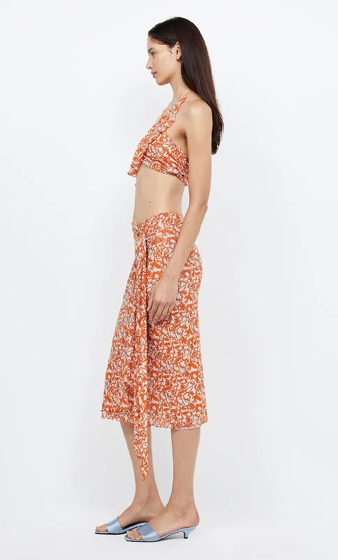 FIREFLY WRAP MIDI SKIRT - FIESTA FLORAL