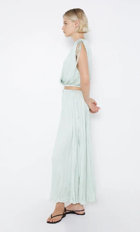 LOUANN PLEATED SKIRT - MINT