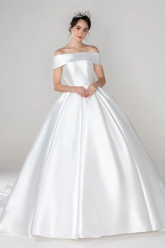 Princess Court Train Mikado Wedding Dress CW2520