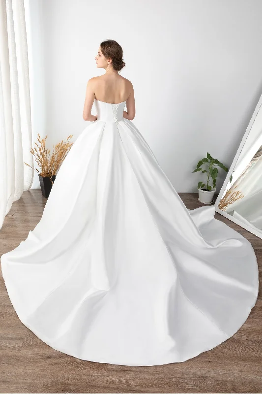 Princess Court Train Mikado Wedding Dress CW2520