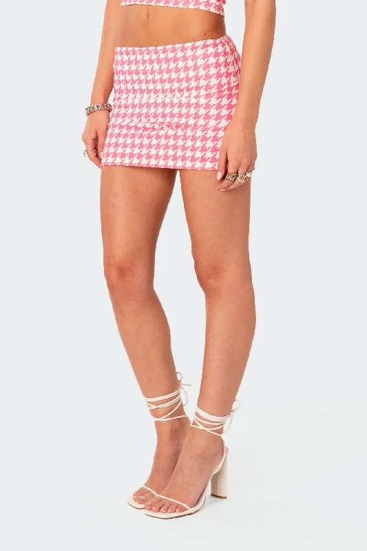 Pepita Low Rise Mini Skirt