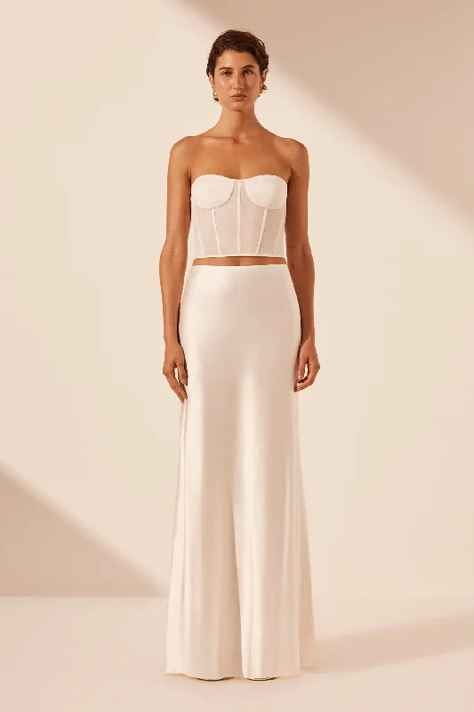 SAVANNA MAXI SKIRT - IVORY