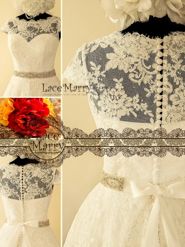 Vintage Style Short Wedding Dress