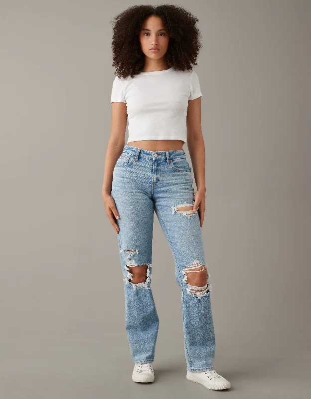 Find Your Perfect Deal Today!AE Stretch Curvy High-Waisted Straight Jean