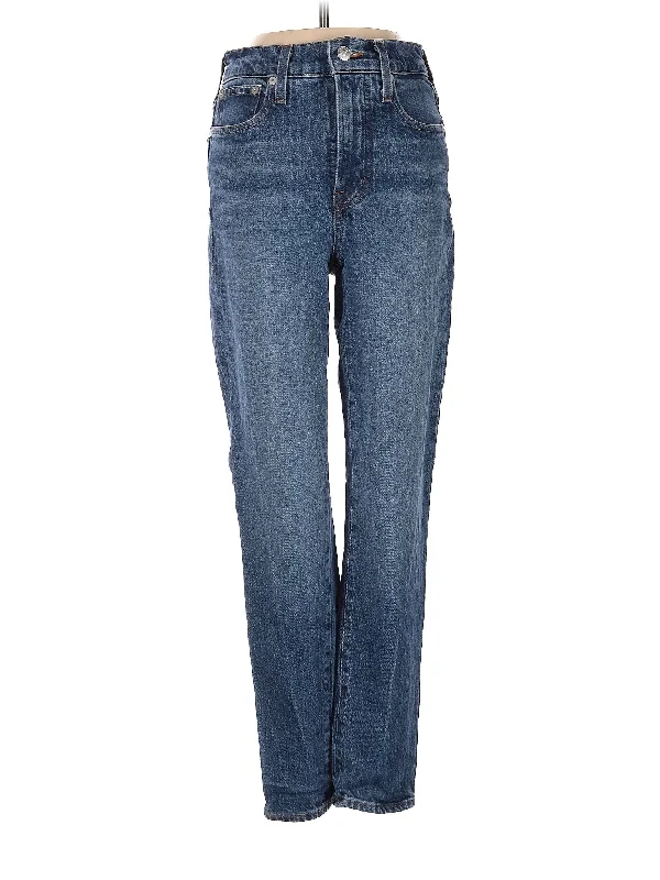 One Click Away from Big Savings!High-Rise Straight-leg Jeans in Medium Wash