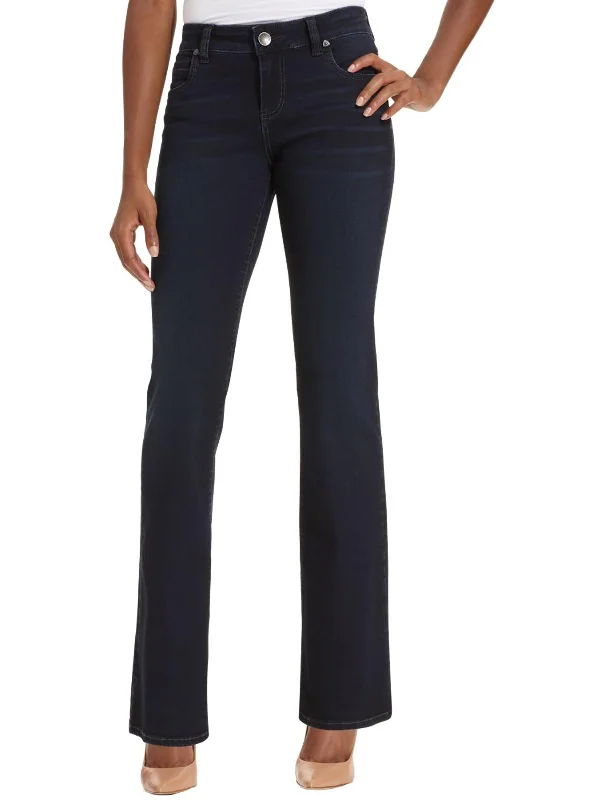 Buy More, Save More!Natalie Womens Denim Bakes Creases Bootcut Jeans