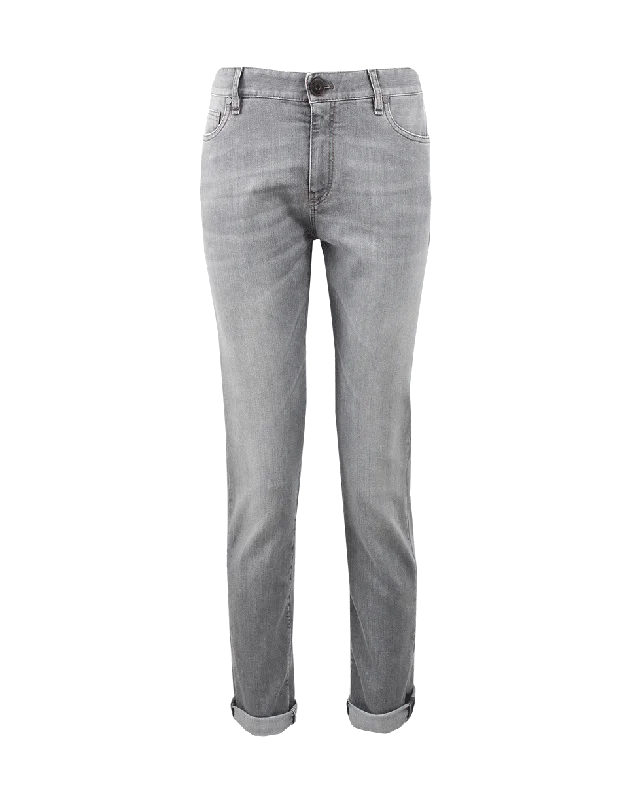 Score Big Savings Today!Washed Five Pocket Jean