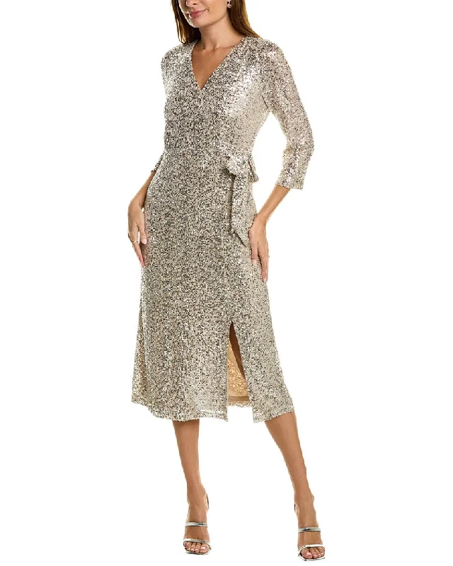 Unbeatable Prices!Anne Klein Sequin Wrap Midi Dress