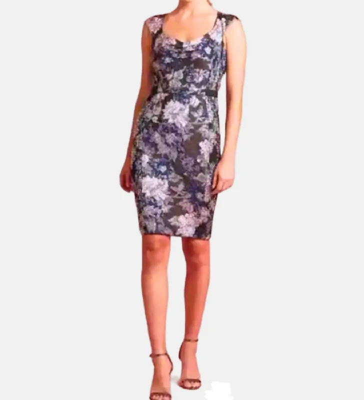 Enjoy Huge Discounts Now!Cha Cha Midi Dress In Sapphire Metallic