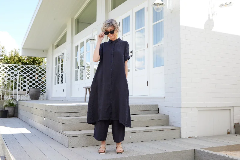 More Discounts, More Joy!Salomé Classic Linen Shirt Dress