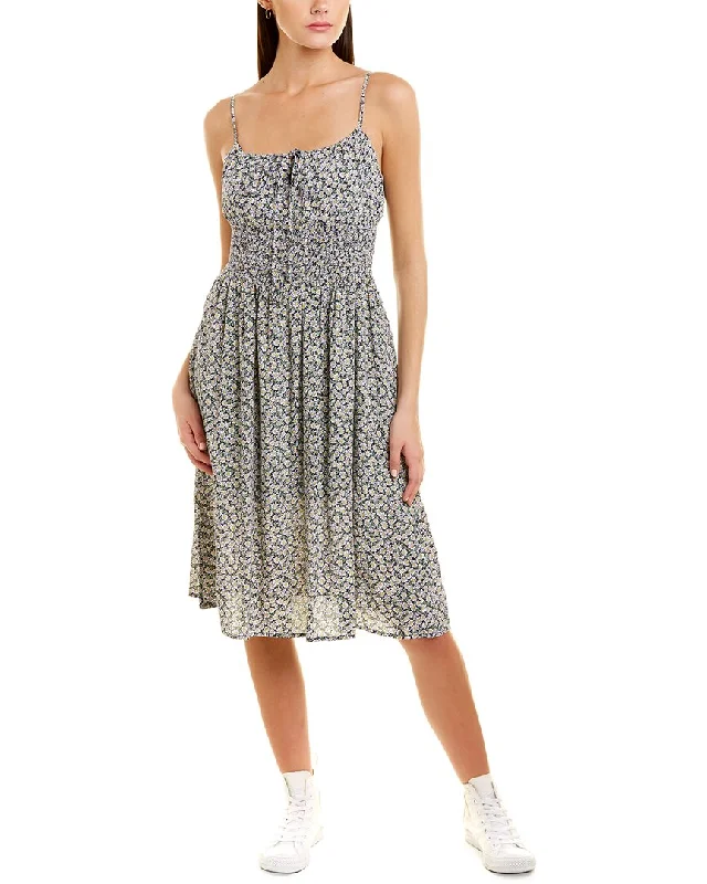 Your Exclusive Offer Awaits!Dress Forum Mood Indigo Shirred Waist Midi Dress