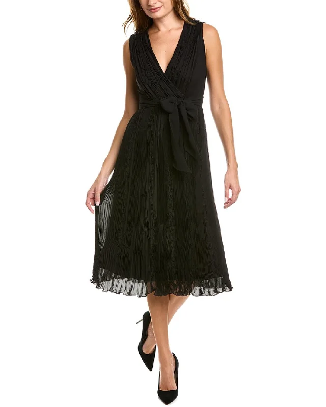 Get It Before It’s Gone!Elie Tahari Ruffle Silk Midi Dress