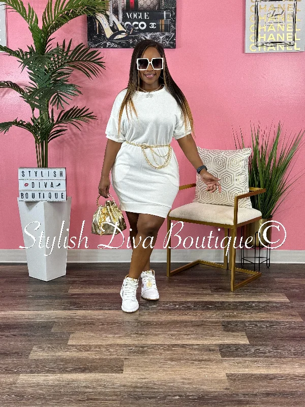 Your Discount is Waiting!Fallon Oversize Shirt Dress (Soft White)