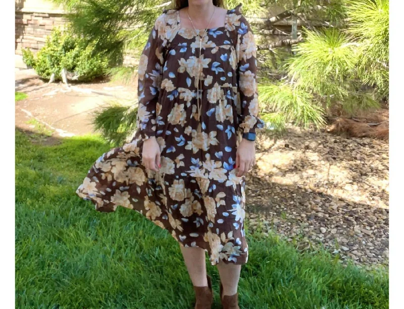 Best Price of the Season!Floral Midi Dress in Multi