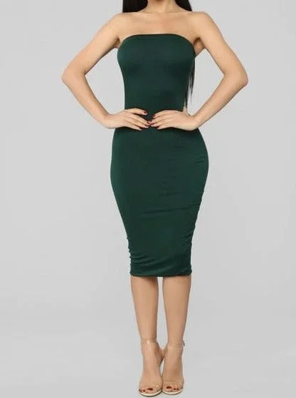 Shop the Hottest Deals!GREEN TUBE DRESS