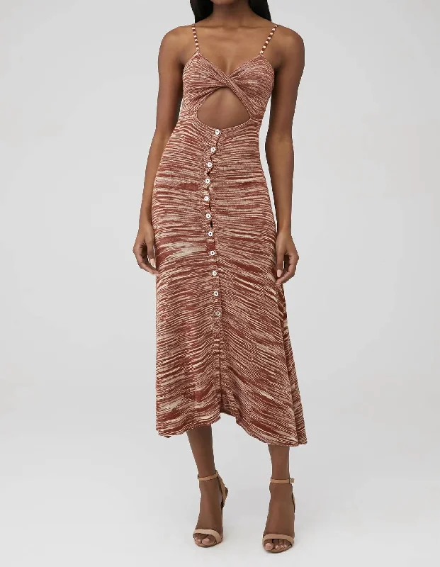 Score Huge Discounts Today!Isabela Midi Dress In Brown