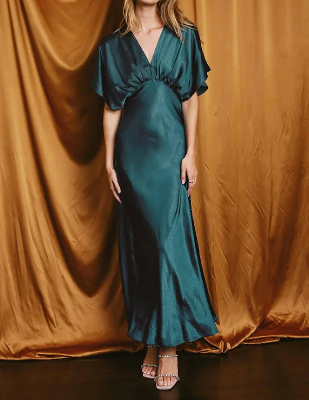 Everything Must Go!Jasper Midi Dress In Deep Teal