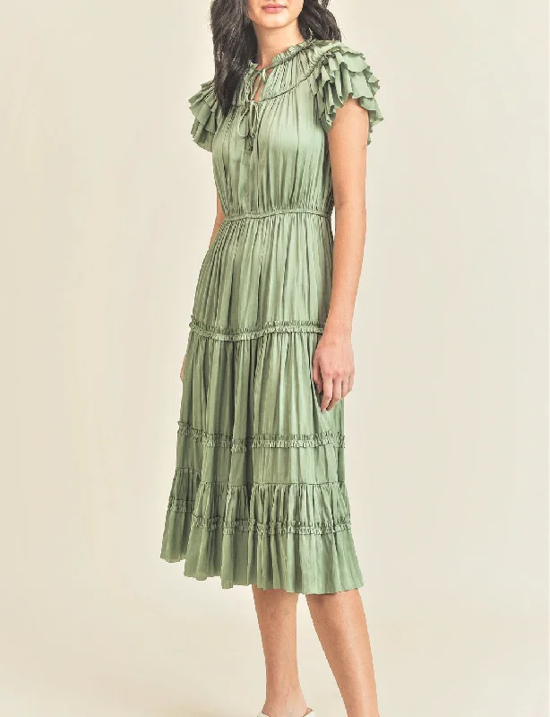 Time to Save Big!Kianna Short Sleeve Dress, Sage