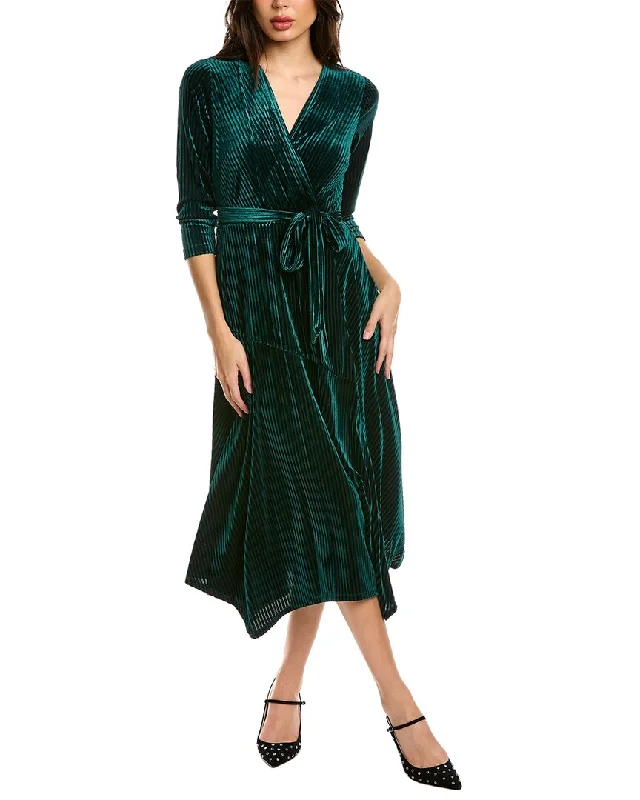 Score Big Savings Today!Maison Tara Stripe Burnout Midi Dress