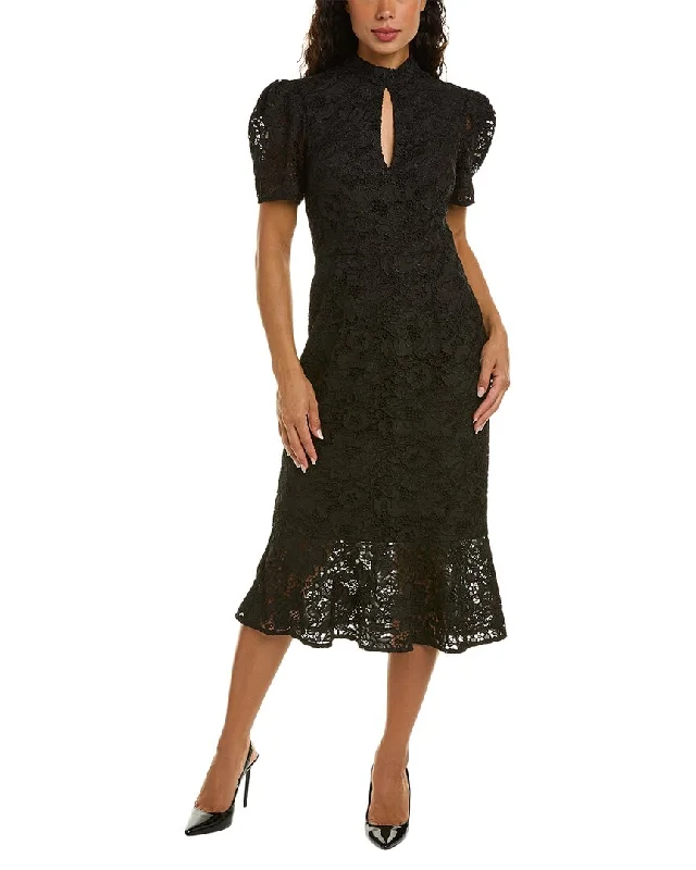 Grab Yours Before It’s Too Late!Mikael Aghal Peplum Midi Dress