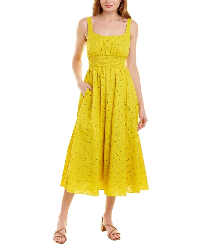 Find Your Perfect Deal Today!Pearl by Lela Rose Floral Eyelet Midi Dress