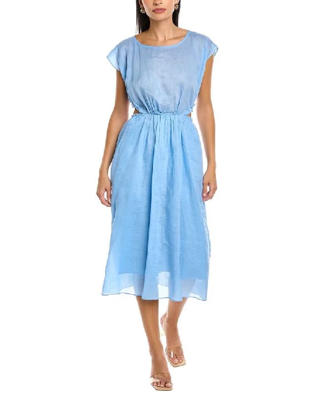 Snag the Best Prices Now!Rebecca Taylor Cap Sleeve Linen Midi Dress
