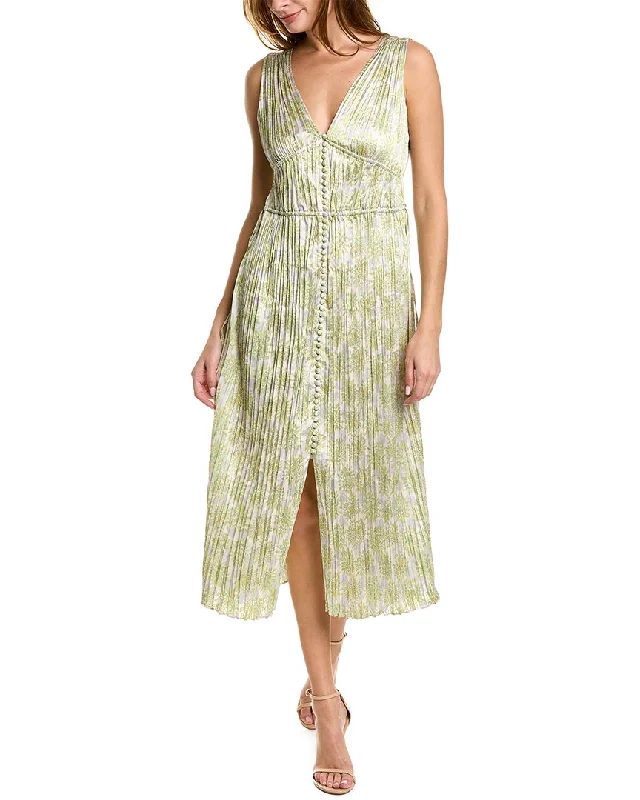 Limited-Time Price Drop!Rebecca Taylor Mini Astera Fleur Button Front Midi Dress