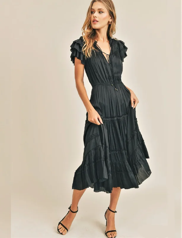 Everything Must Go!Kianna Short Sleeve Dress, Black