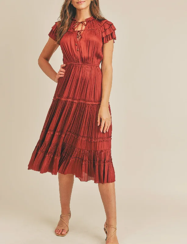 Your Wallet Will Thank You!Kianna Short Sleeve Dress, Rust