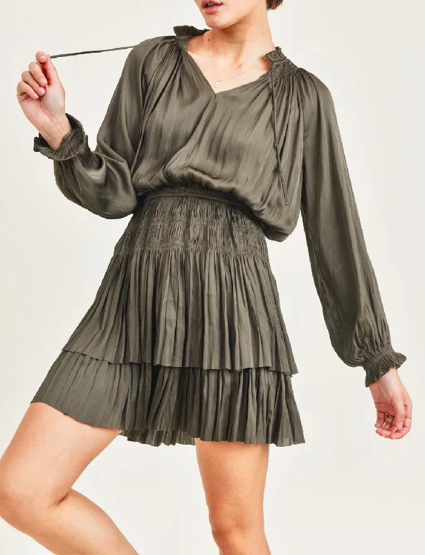 Shop the Hottest Deals!Lana Smocked Waist Dress, Olive