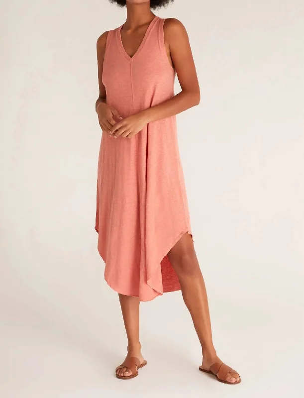 Save Up to 50% Off!Reverie Midi Dress In Canyon Rose